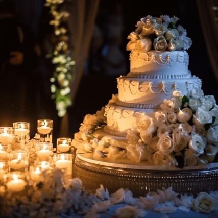 barberrr tarta iluminada en una boda detailed real photo 4k a972f5d8 e3b9 42f5 be87 6d821aa51d4d
